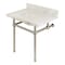 Fauceture 30X22 Marble Vanity Top W/ Brass Feet Combo, Marble/ Nickel KVPB3030MB8 - alternate 1